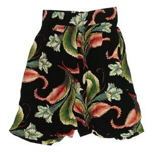 *3 FOR $9* High Waisted Rise Flowy Hawaiian Print Dark Wide Leg Bermuda Shorts